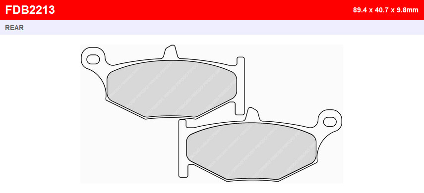 Гальмівні колодки задні SUZUKI GSR 600 FE FDB2213P FERODO