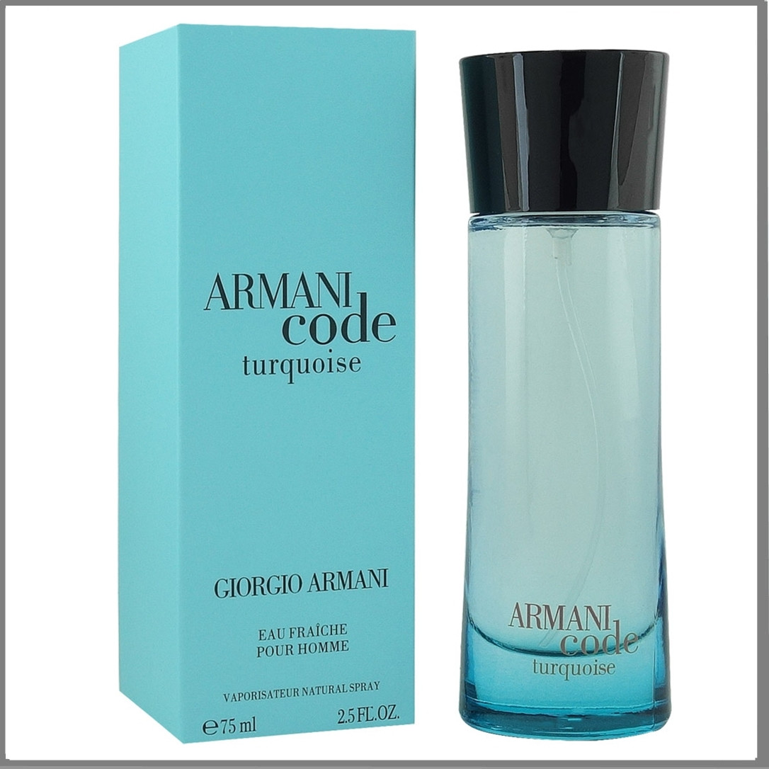 Giorgio Armani Code Turquoise Eau Fraiche Pour Homme туалетная вода 75 ml. (Армані Код Туркуаз Еау Фреш Хом), фото 1