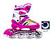 Розсувні ролики для підлітка 38-41 Scale Sports LF 907M рожеві з підсвічуванням переднього колеса, фото 2