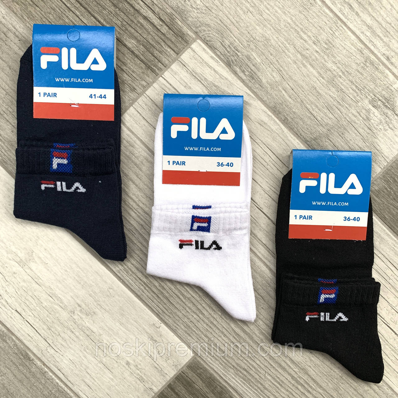 Шкарпетки жіночі демісезонні спортивні х/б Fila, Athletic Sports, асорті, середні, 06200, фото 1