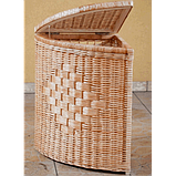 Кутовий кошик плетений з лози а у ванну кімнату., фото 3