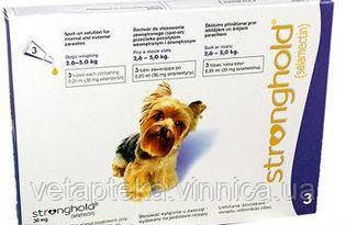 Краплі Стронгхолд 30 для собак 2,5-5кг (фіолетовий) №3, фото 1