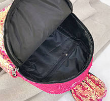 Рюкзак в паєтках з мордочкою і вушками Зайця Хамелеон, фото 5