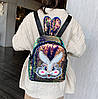 Рюкзак в паєтках з мордочкою і вушками Зайця Хамелеон, фото 8