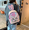 Рюкзак в паєтках з мордочкою і вушками Зайця Хамелеон, фото 9