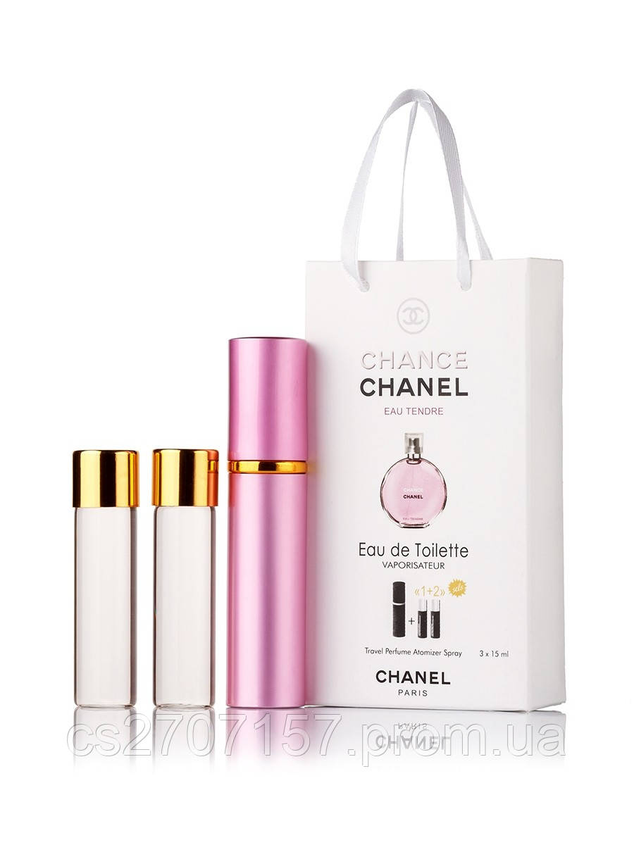 Подарунковий набір Chanel Chance Eau Tendre 3 по 15 мл