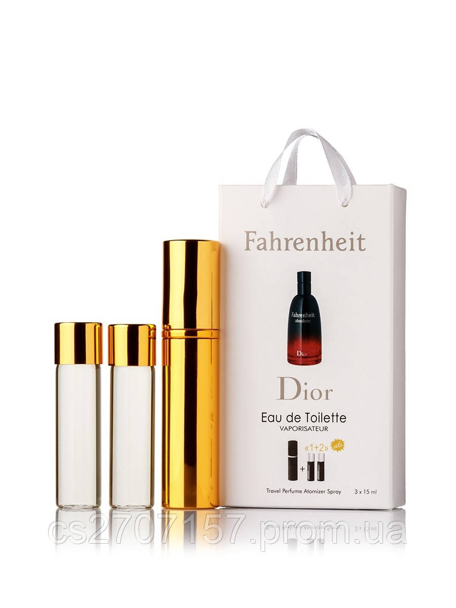 Подарунковий набір Dior Fahrenheit 3 по 15 мл