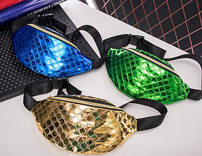 Яскрава поясна сумка бананка з оригінального дизайну