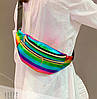 Яскрава перламутрова поясна сумка бананка, фото 10