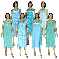 Ночная рубашка женская длинная 03260 Romashka Blue коттон, норма и батал 48-50