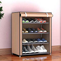 Шкаф для хранения вещей и обуви тканевый, 4 полки