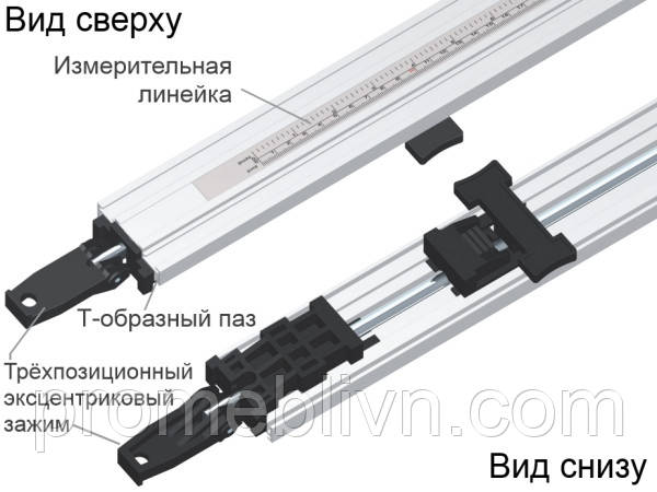 PGC-50 Прямолінійна направляюча з ексцентриковим притиском для затиску заготовки до 1270 мм