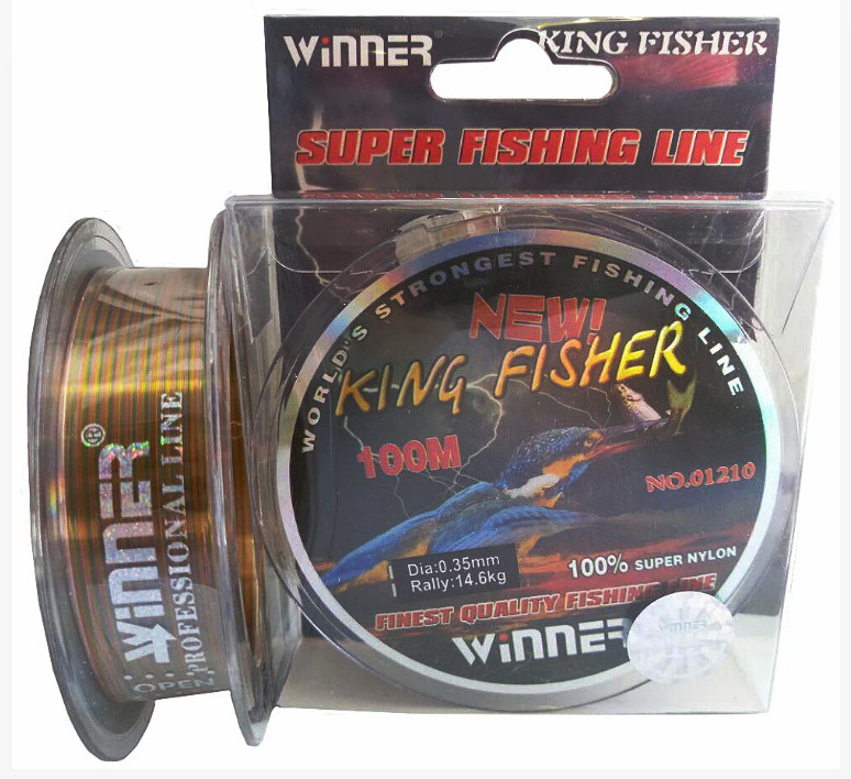 Волосінь Winner King Fisher 0.35 мм, 100 м. multicolor.