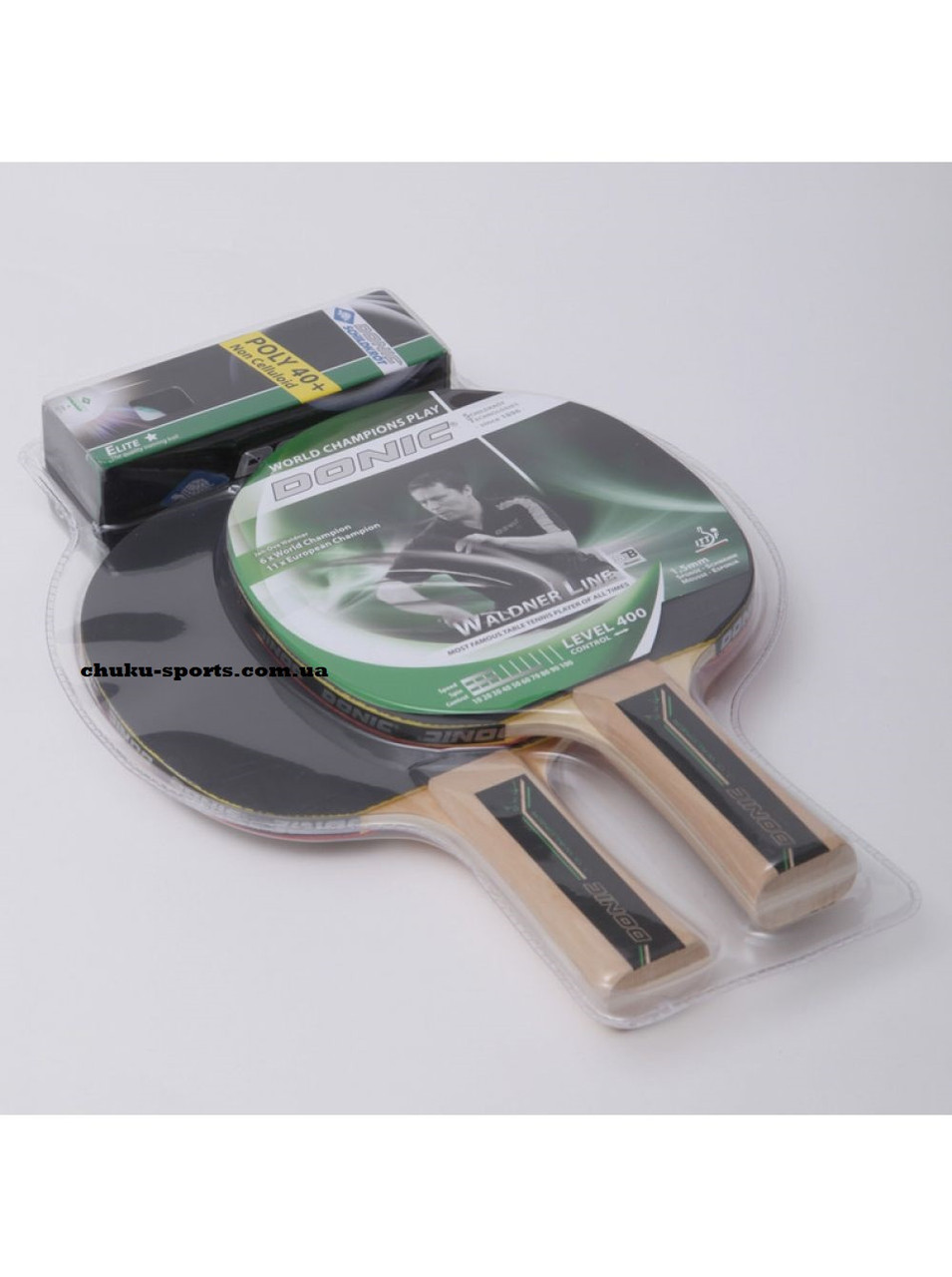 Набір для настільного тенісу Donic Waldner 400 Gift set (2 ракетки + 3 м'ячі) (788492)