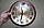 Настінний годинник із металевим циферблатом. Годинник вінтажний кварцовий. Діаметр 26 см., фото 5