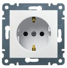 Розетка з заземленням з захистом контактів Lumina-2 біла