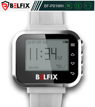 Пейджер-годинник для офіціантів і персоналу BELFIX-P01WH, фото 2