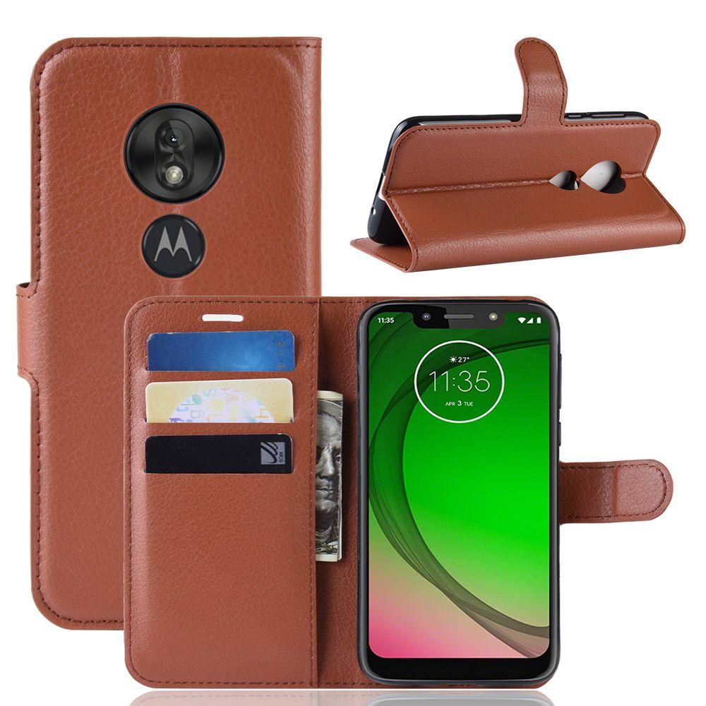 Чохол-книжка Litchie Wallet для Motorola Moto G7 Power Brown