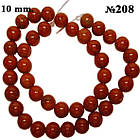 Намистини 10 мм близько 39 см Яшма Червона, Отвір 1 мм, на Нитях, №208, для Біжутерії, Рукоділля, фото 3
