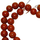 Намистини 10 мм близько 39 см Яшма Червона, Отвір 1 мм, на Нитях, №208, для Біжутерії, Рукоділля, фото 6