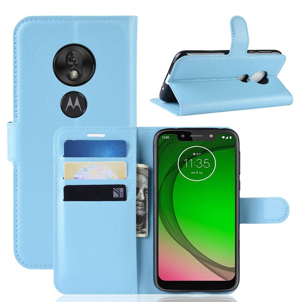 Чохол-книжка Litchie Wallet для Motorola Moto G7 Power Blue