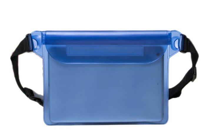 Водонепроникна сумка для смартфона та документів на пояс Waterproof Bag синя, фото 1