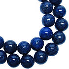 Намистини 10 мм, Близько 39 см Лазурит, Камінь Темно Синього кольору, №206, Рукоділля для Біжутерії, фото 4