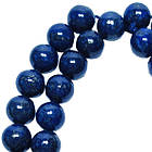 Намистини 10 мм, Близько 39 см Лазурит, Камінь Темно Синього кольору, №206, Рукоділля для Біжутерії, фото 5