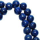 Намистини 10 мм, Близько 39 см Лазурит, Камінь Темно Синього кольору, №206, Рукоділля для Біжутерії, фото 6