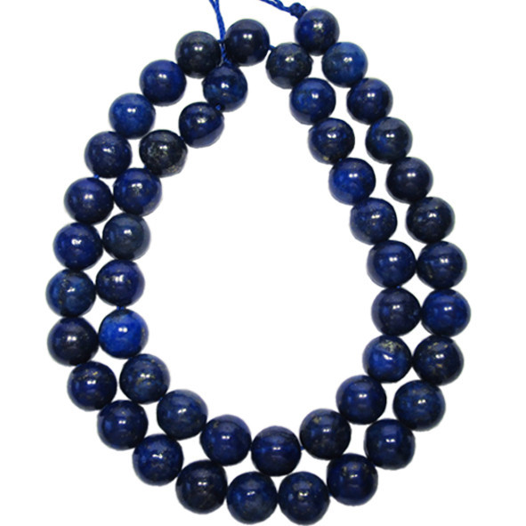 Намистини 8 мм, Близько 39 см Лазурит, Камінь Темно Синього Кольори, №202, для Біжутерії, фото 1