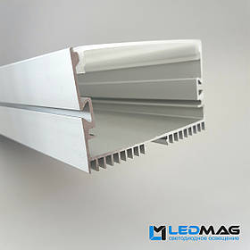 Світлодіодний профіль накладної LS-70 алюмінієвий з матовою кришкою (2м, 3м, 5м) 73x47 мм