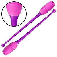 Булавы для художественной гимнастики Lingo 45 см (C-0963) розовый/фиолетовый