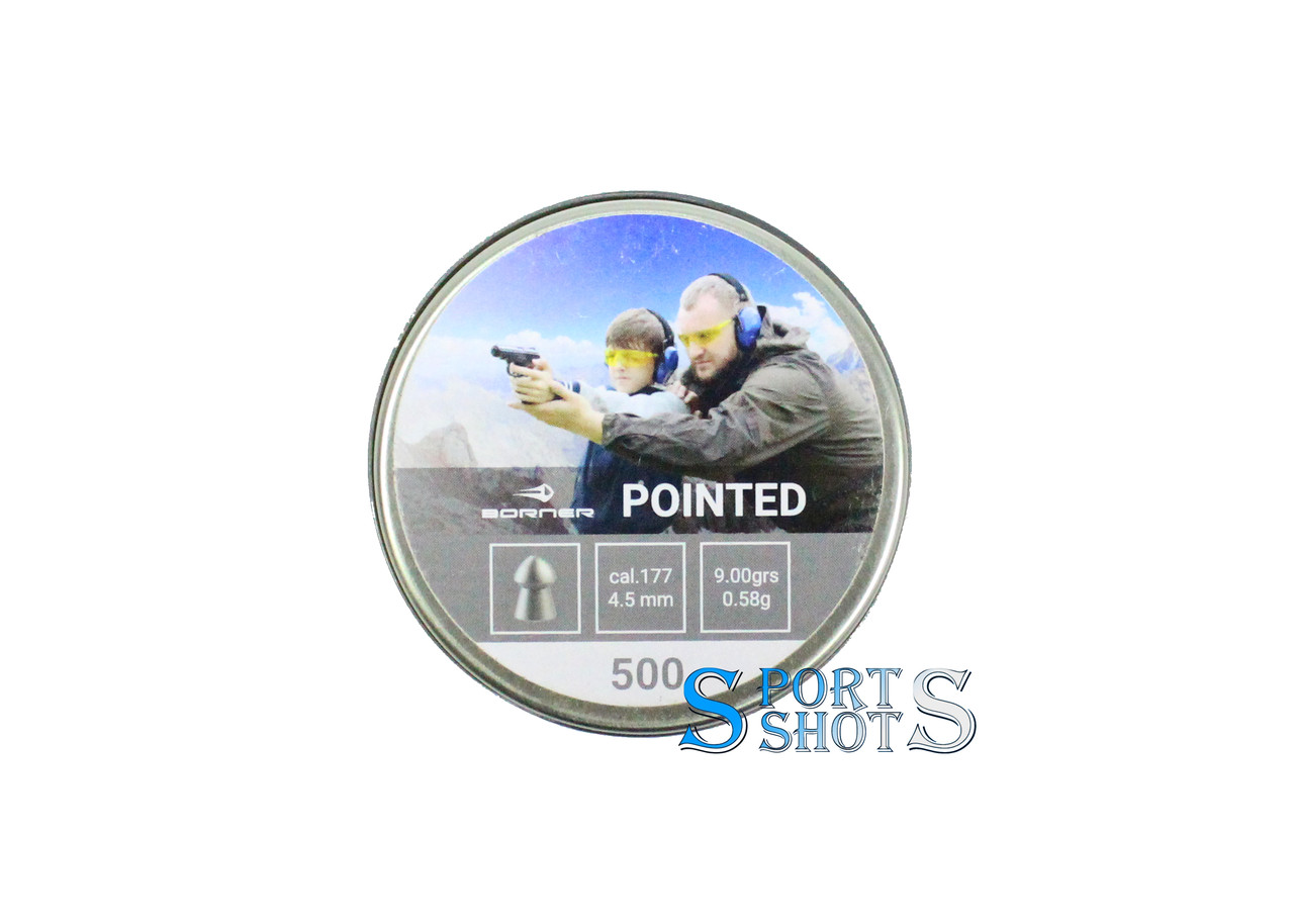 Кулі Borner 4,5 мм, 0.58г Pointed 500 шт/нчк