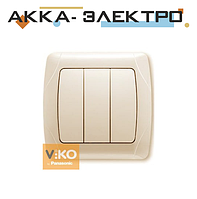 Выключатель 3-кл.крем ViKO Carmen 90562068