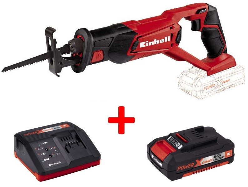 Акумуляторна шабельна пила Einhell TE-AP 18 Li + Акумулятор 2.5 А/год + Зарядний пристрій