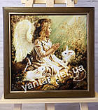 Картина з бурштину картина з янтаря " Дівчинка Янгол " 40x40 см, фото 2