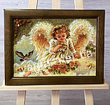 Картина з янтаря " Дівчинка Янгол " Картина з бурштину на подарунок, фото 2