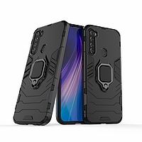 Чохол Ring case для Xiaomi Redmi Note 8T броньований бампер з кільцем чорний