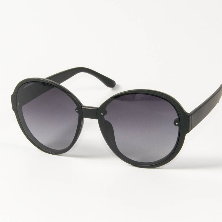 Оптом жіночі сонцезахисні круглі окуляри (арт. 338858/1) чорні, фото 1