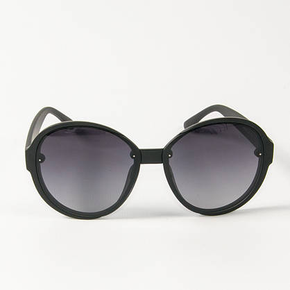 Оптом жіночі сонцезахисні круглі окуляри (арт. 338858/1) чорні, фото 2