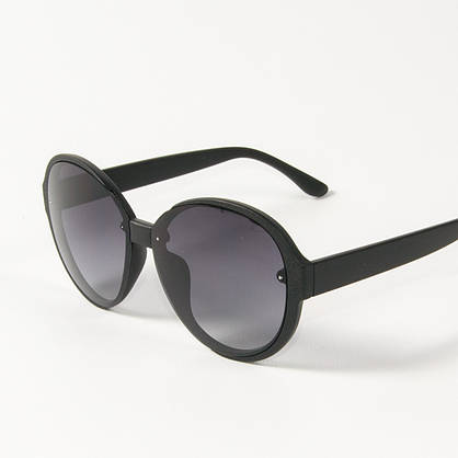 Оптом жіночі сонцезахисні круглі окуляри (арт. 338858/1) чорні, фото 3