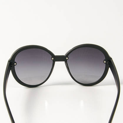 Оптом жіночі сонцезахисні круглі окуляри (арт. 338858/1) чорні, фото 5