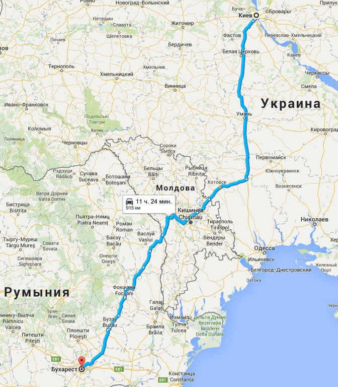 Киев → Бухарест