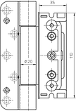 Петля дверна Simonswerk BAKA 4010 3D FD MSTS врізна, фото 3