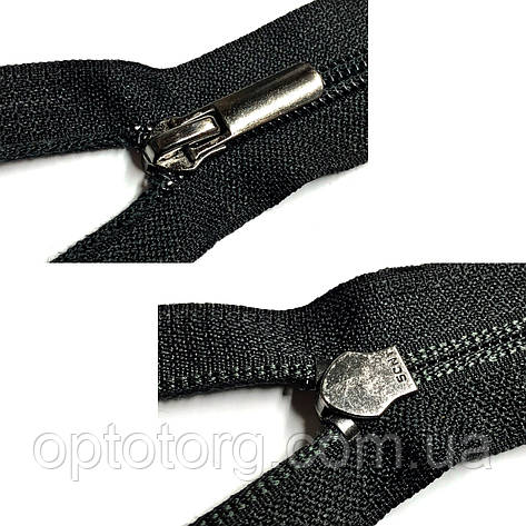 Блискавка шевська Темний нікель 14см Прямий Тип7 посилений пластикова взуттєва, фото 2