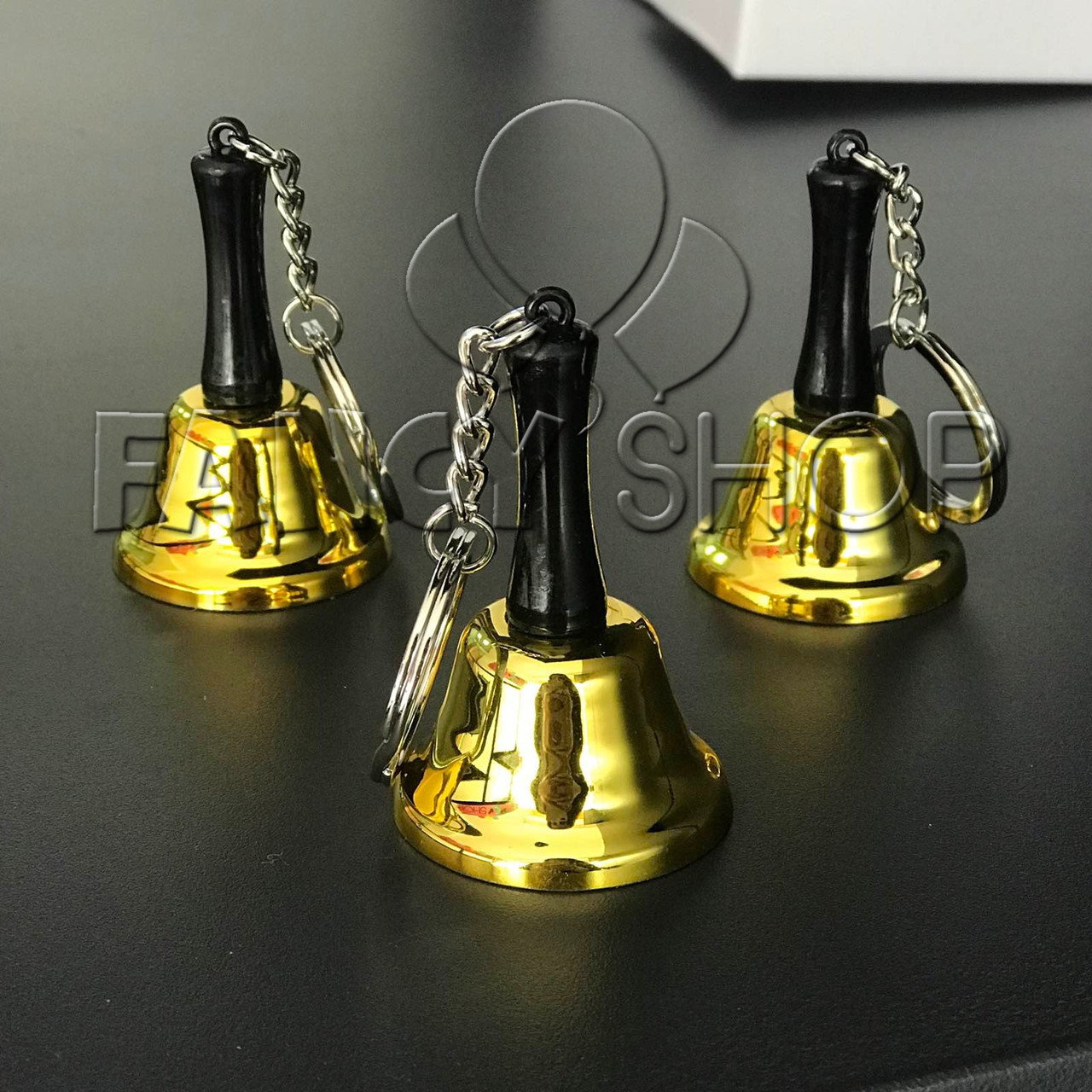 Дзвоник міні на брелку золотий, Колокольчик брелок, фото 1