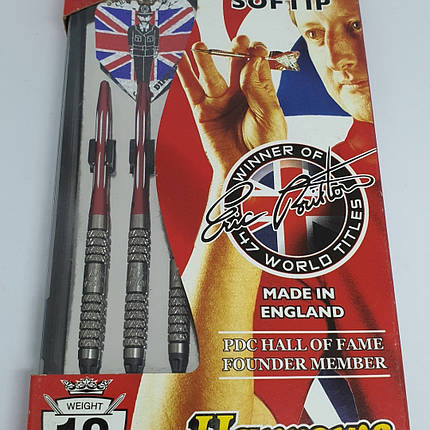 Дротики дартс із вольфраму Eric Bristow "Harrows" Англія 18 грамів для гри в класичний і електронний дартс, фото 3