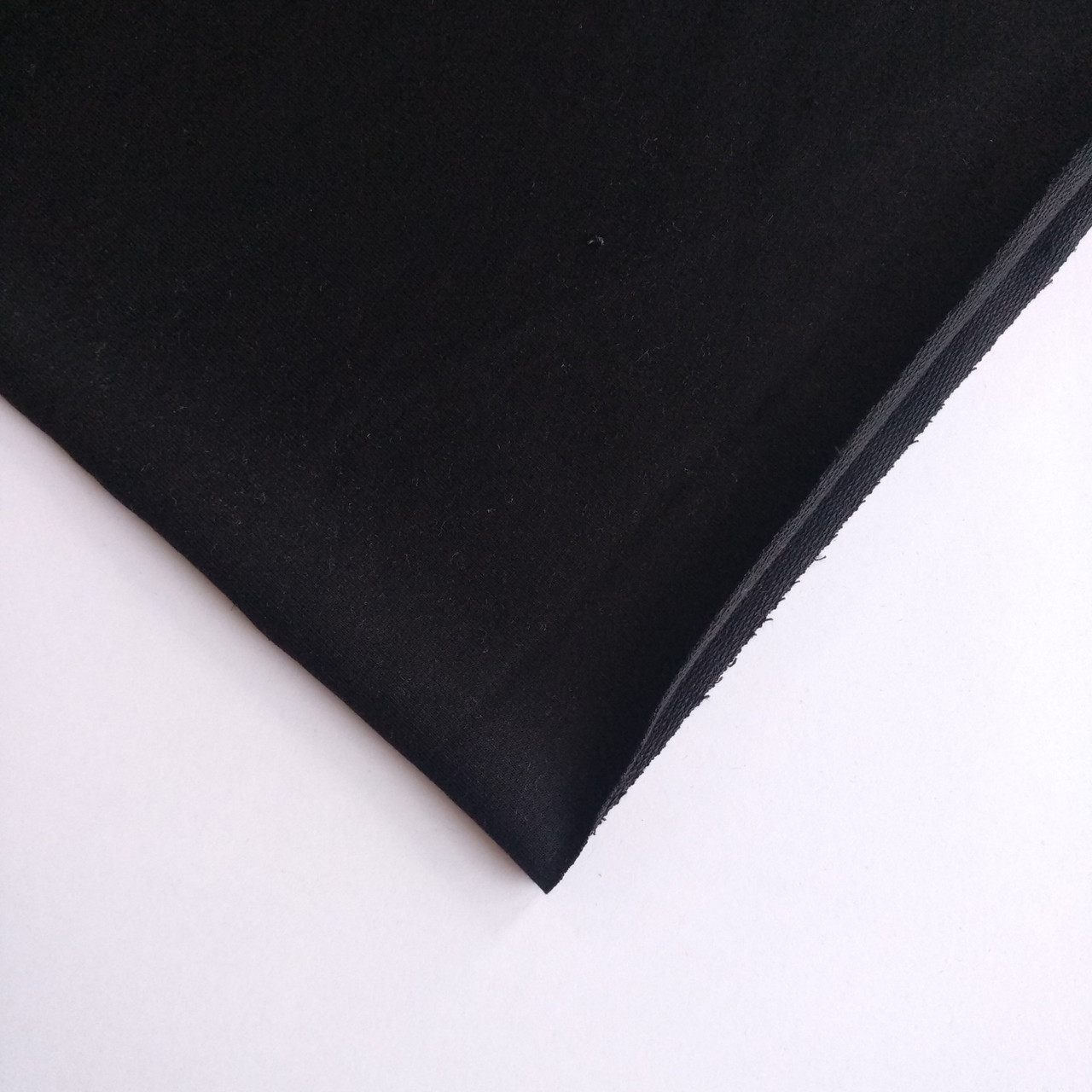 Футер двунитка Чорний - 180см. щільність 250г/м2