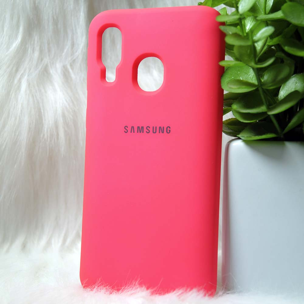 Силіконовий чохол Original Full Silicone case Samsung A40 2019 Crimson (малиновий)