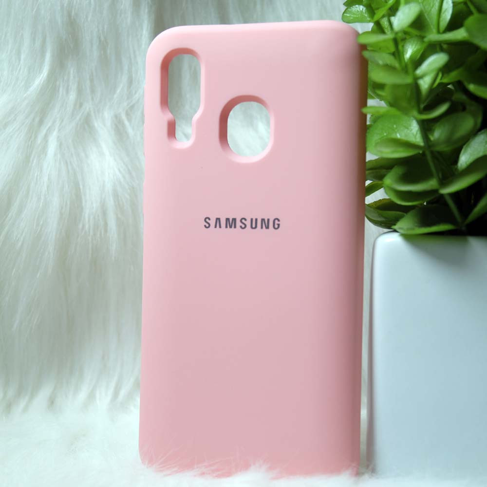 Силіконовий чохол Original Full Silicone case Samsung A40 2019 Pink (рожевий)